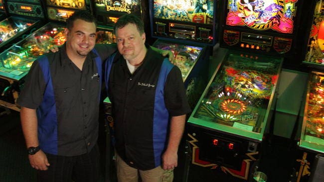 Kurt van Zyl and Ed Klamp, owners of The Pinball Lounge